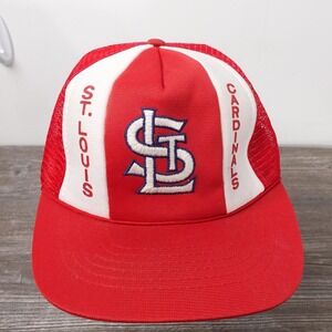Vintage St. Louis Cardinals Hat Cap Snap Back Mens Red MLB Baseball Trucker 90s